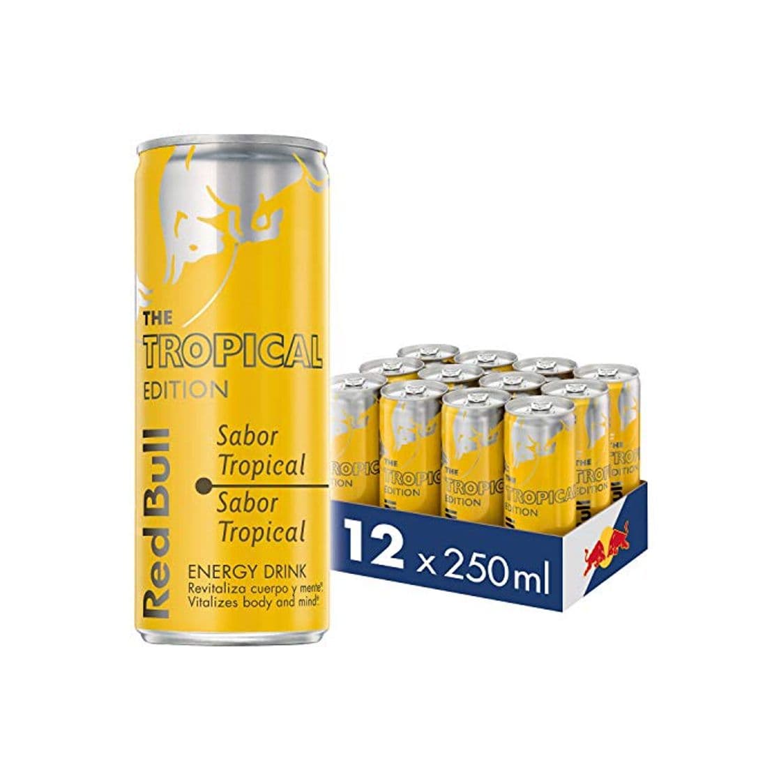 Product Red Bull Tropical Bebida Energética - Paquete de 12 x 250 ml