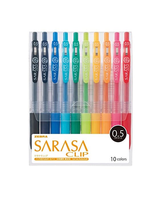 Product Zebra Sarasa Clip 0.5, 10 Color Set