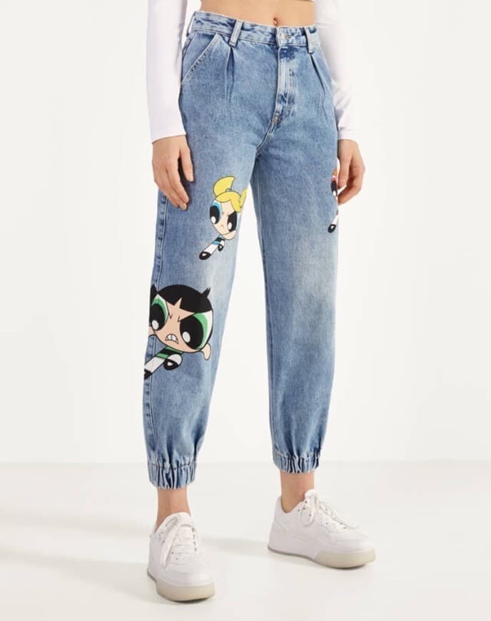 Moda Jeans Balloon Fit As Powerpuff Girls x Bershka 