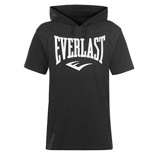 Moda Everlast Hombre Hooded Camiseta Manga Corta Negro M