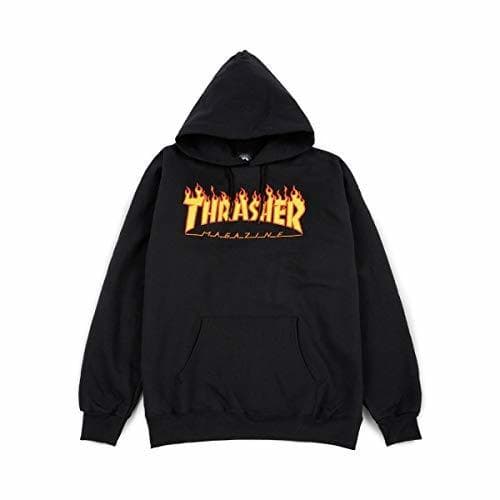 Moda Sudadera negra con capucha Thrasher Flame negro L