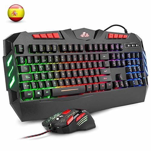 Electronic Rii RK900+ Teclado Gaming con sensibilidad mecánica Completo