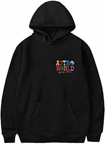 Moda PANOZON Sudadera Hombre Impresión de Travis Scott Astroworld Pull-Over Chaqueta con Capucha