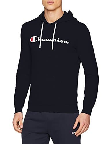 Moda Champion Hooded Sweatshirt Sudadera con Capucha, Azul