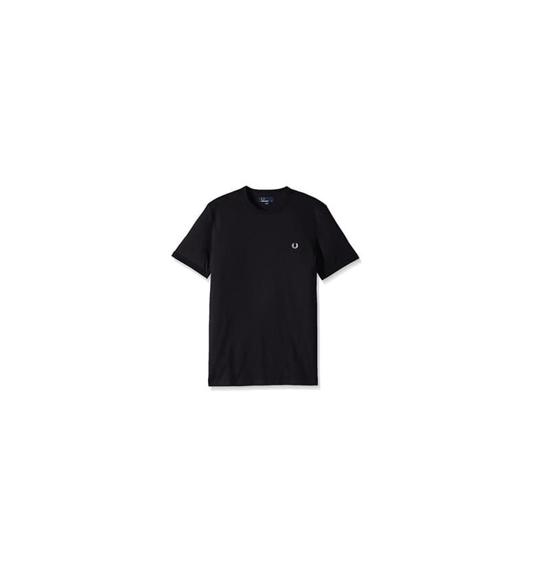 Moda Fred Perry Ringer Camiseta Black