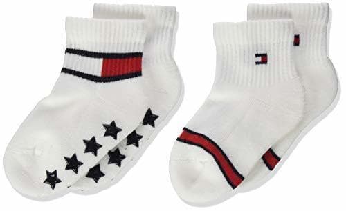 Moda Tommy Hilfiger Th Baby Sock 2p Flag Calcetines, Multicolor