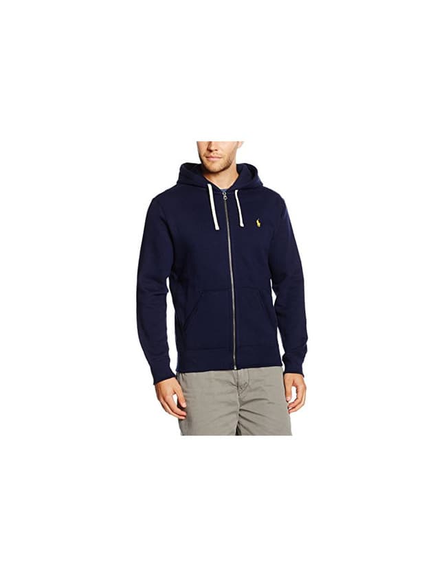 Fashion Polo Ralph Lauren LS FZ Hood PKT PPC, Sudadera para Hombre, Azul