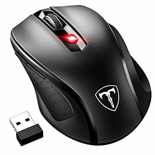 Electronic VicTsing Ratón Inalámbrico Mini, Portátil 2.4G con Receptor Nano, 6 Botones, 2400DPI,