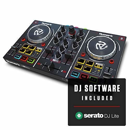 Electronic Numark Party Mix - Controlador de DJ plug-and-play de 2 canales para