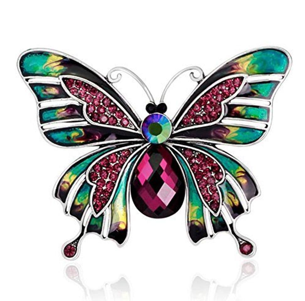 Place Wicemoon Brooch Forma de Mariposa Doble Broches de Bisuteria Broches de Bisuteria