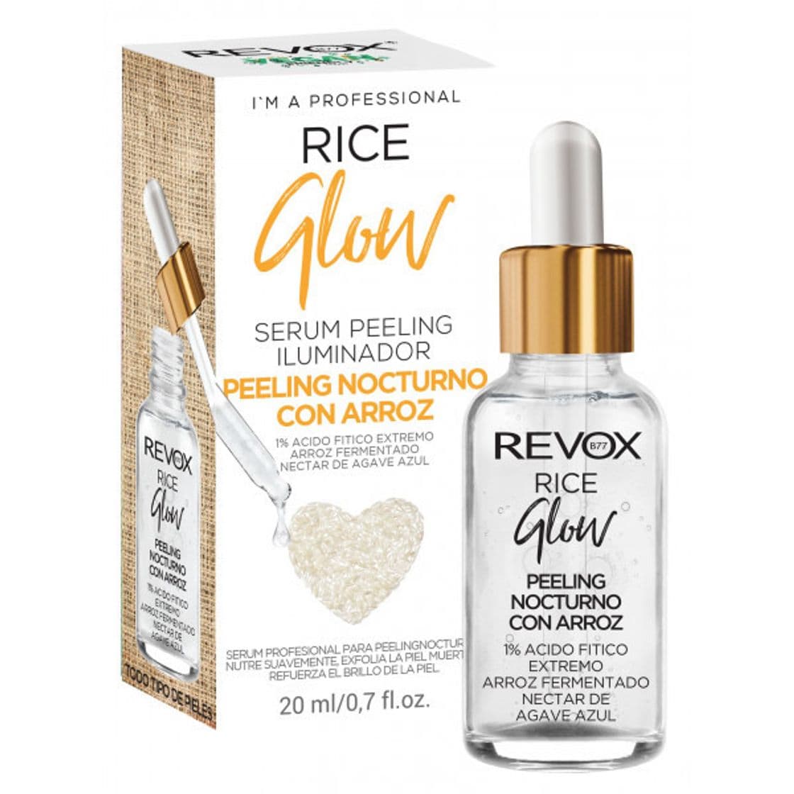 Moda Rice Glow Peeling Nocturno con Arroz Revox 