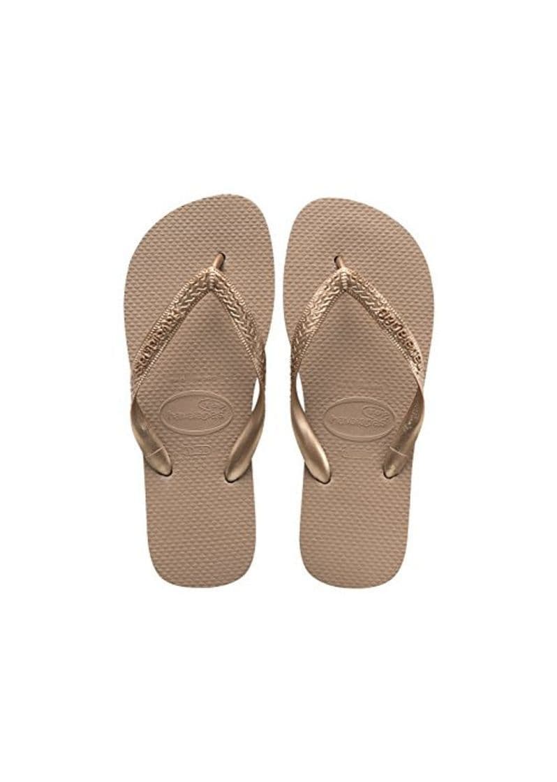 Moda Havaianas Top Tiras, Chanclas para Mujer, Dorado