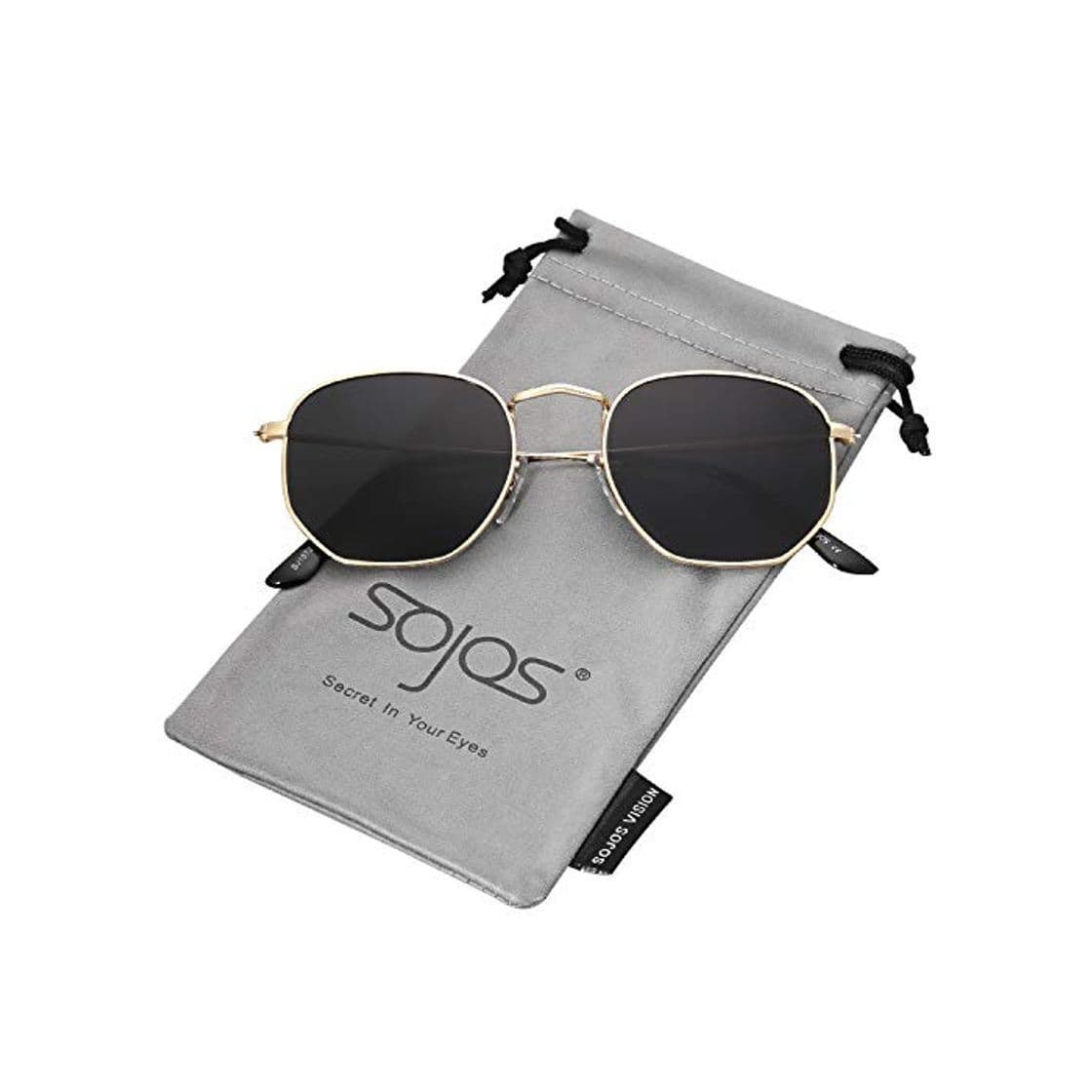 Producto SOJOS Clásico Polígono Espejo Lentes UV Portección Unisex Gafas de Sol Polarizado