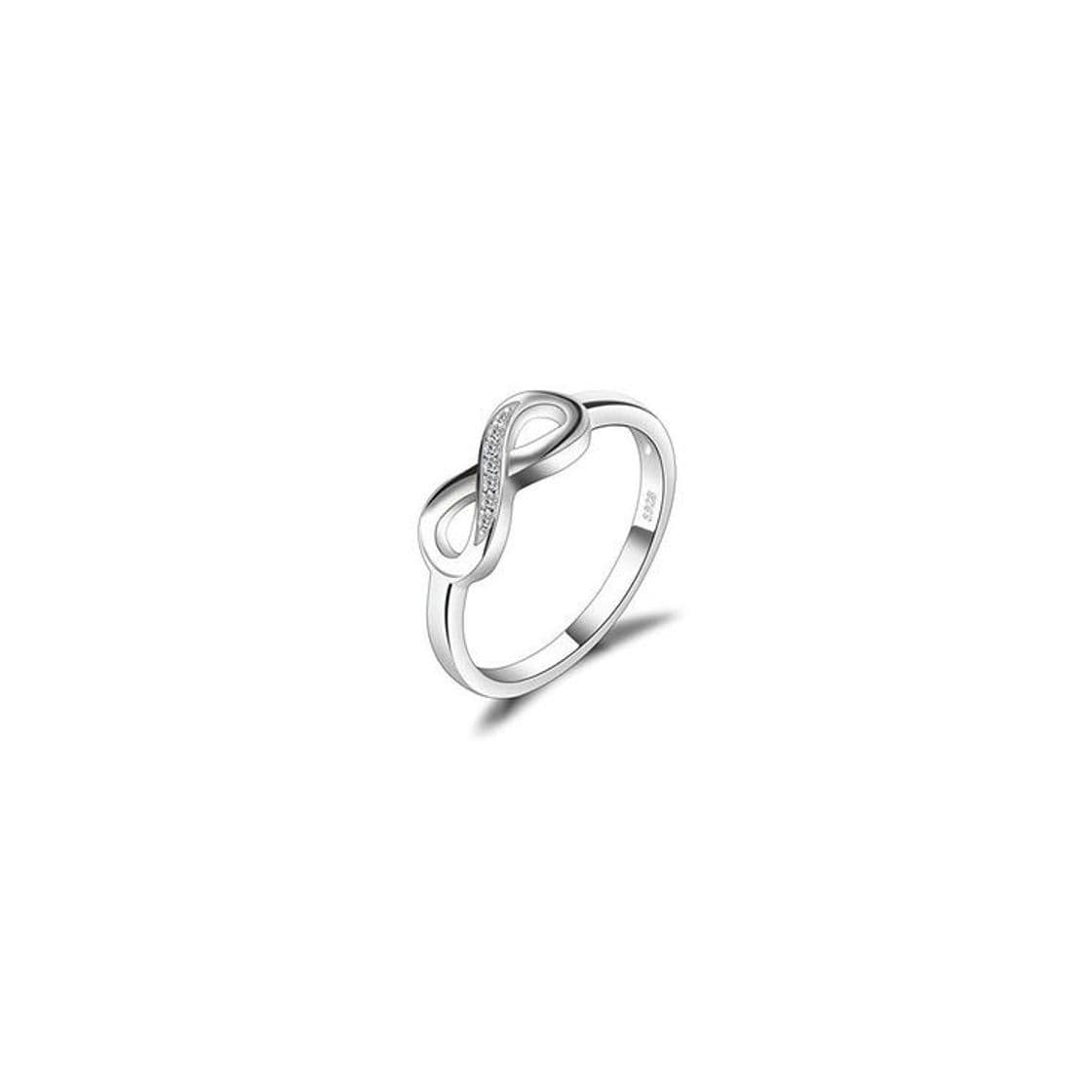 Fashion JewelryPalace Anillo infinito Amor Eterno de Circonia Cúbica Aniversario Promesa de Plata