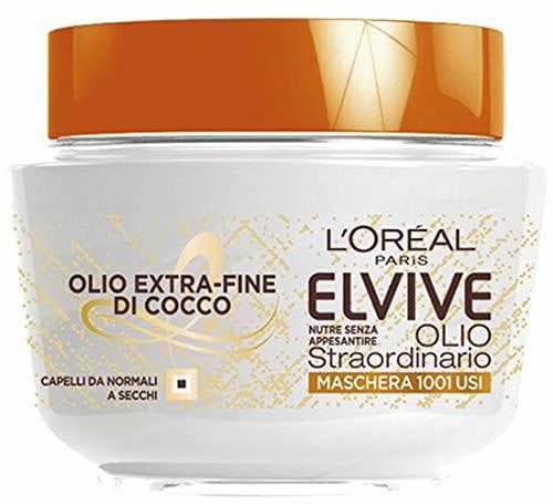 Belleza L 'Oréal Paris Máscara Nutriente Elvive Aceite excepcional aceite Fine de coco