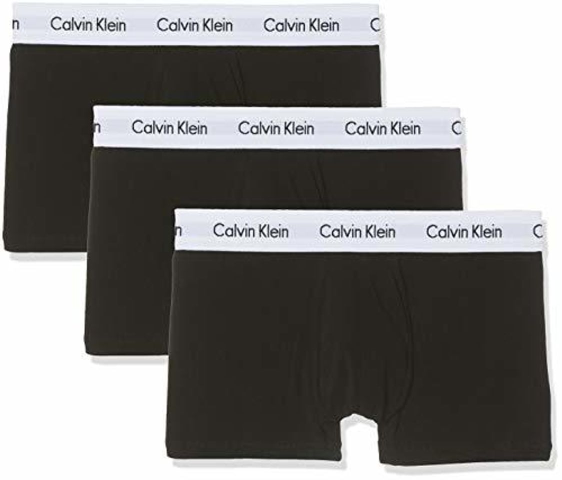 Fashion Calvin Klein 3p Low Rise Trunk Bóxer, Schwarz