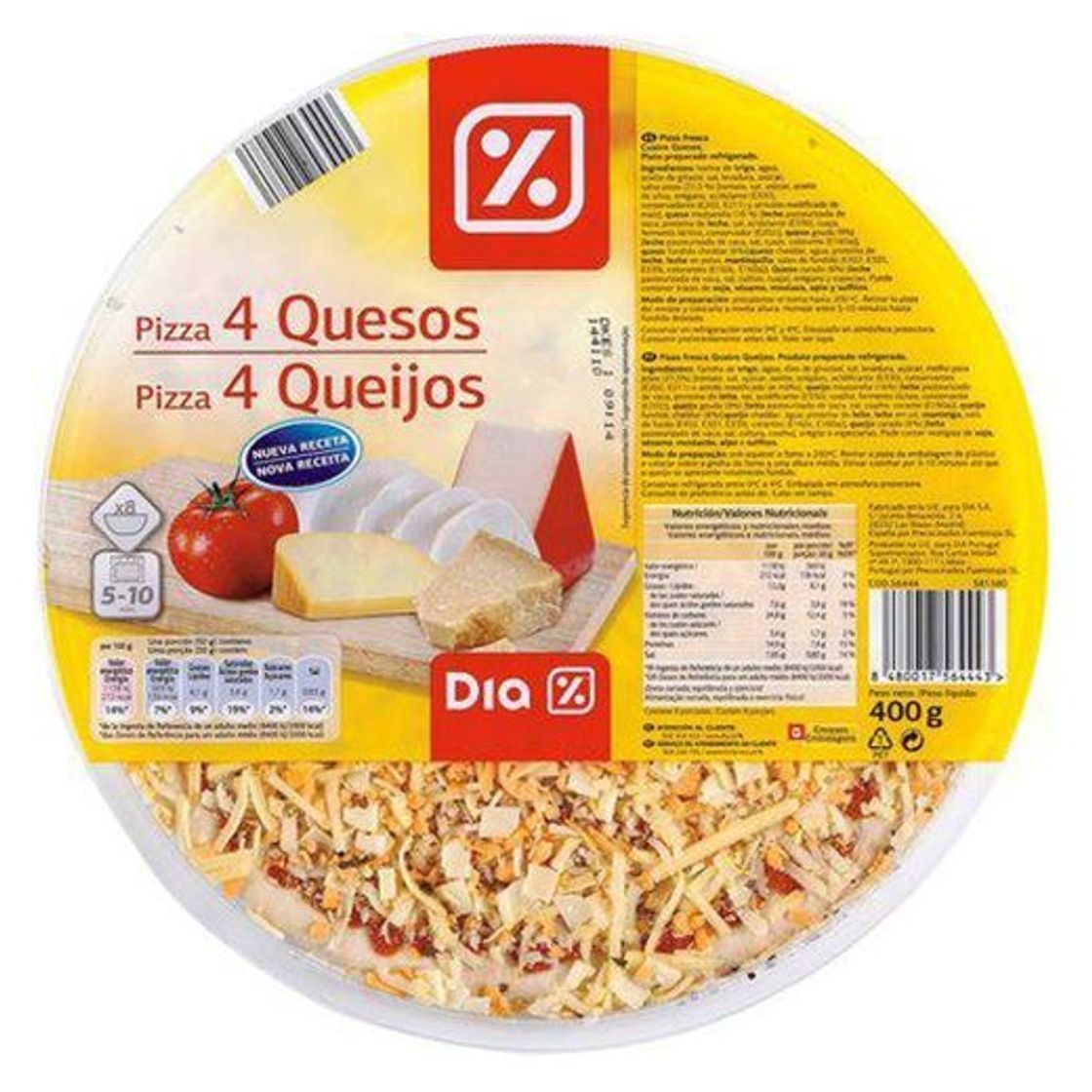 Fashion DIA Pizza Fresca de 4 Queijos 400 g | PIZZA | Minipreço