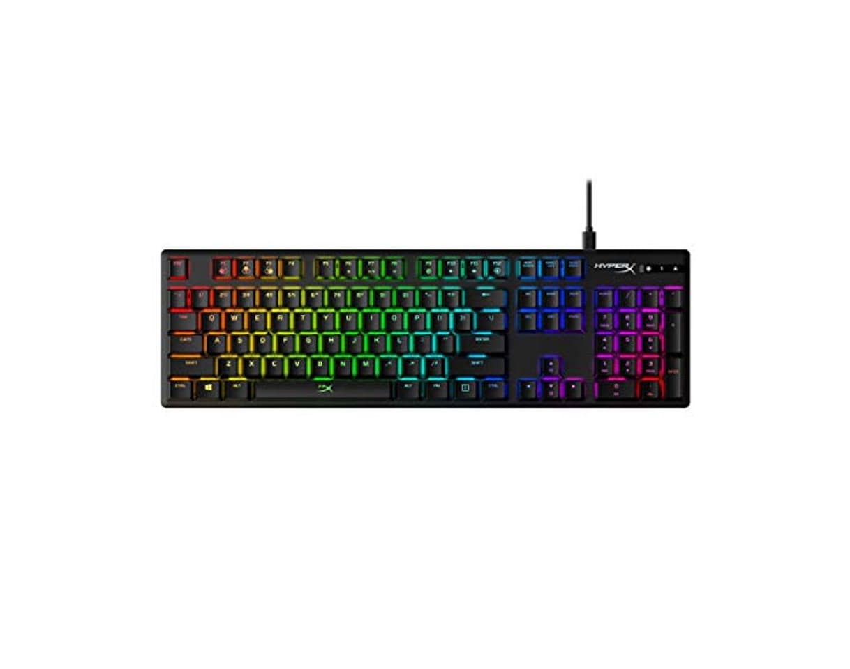 Product HyperX HX-KB6AQX-US Alloy Origins, Teclado mecánico para Juegos RGB, HyperX Aqua,