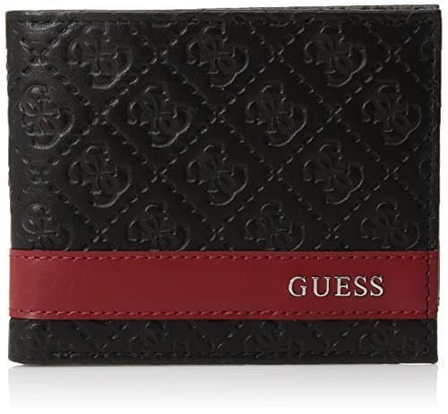 Product Guess Genuine - Cartera de Piel para Hombre, diseño de Puntada, Mesa