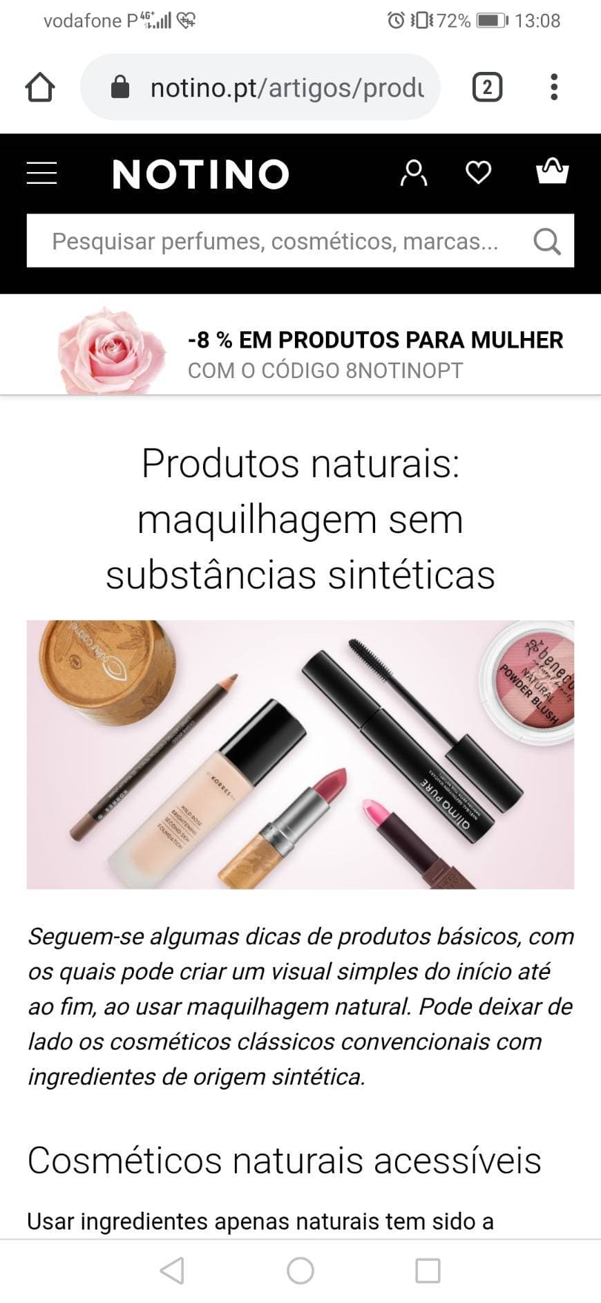 Moda Produtos naturais: maquilhagem sem substâncias sintéticas. 