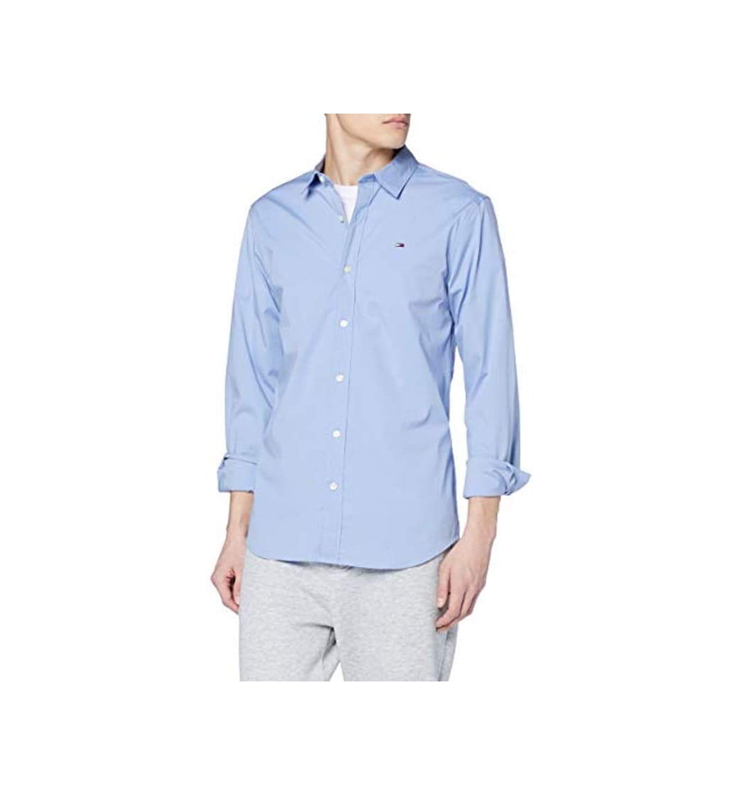 Fashion Tommy Hilfiger Original Stretch Camisa, Azul