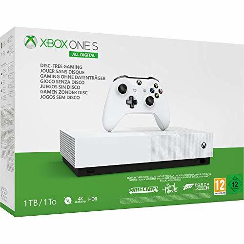 Electrónica Microsoft Xbox One S All Digital - Consola de 1 TB, color