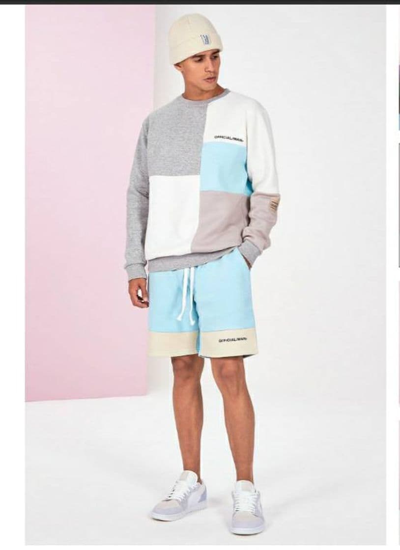 Moda COLOUR BLOCK TRACK SUIT WITH SHORTS