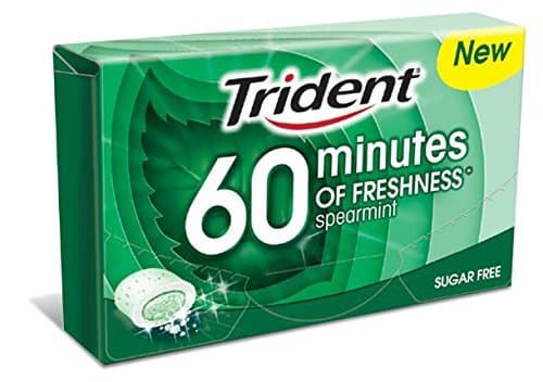 Product Trident 60 Minutos Chicles Masticables Hierbabuena - Pack de 16 unidades de