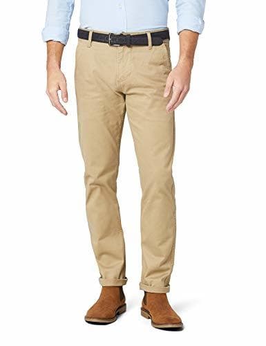 Fashion dockers Alpha Original Slim Tapered-Stretch Twill Pantalones, Marrón