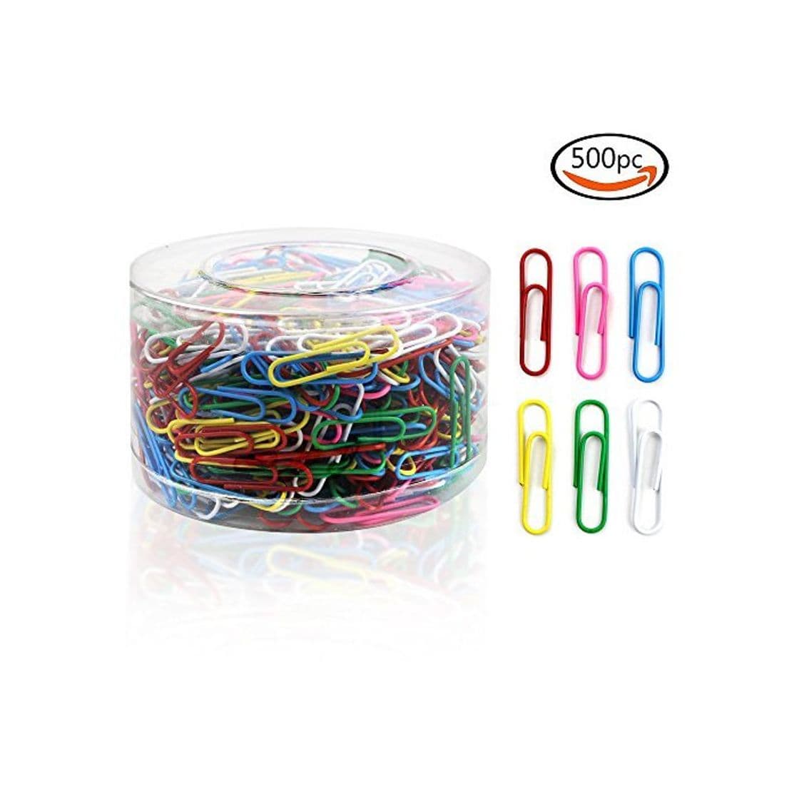 Producto Goodlucky365 500pcs Multicolores Clips de Papel de Oficina