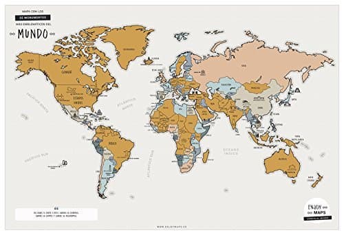 Product Enjoy Maps World Mapa Diseñada con Tinta Rascable