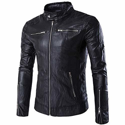 Product BAGEE Chaqueta de Cuero Negro Masculino