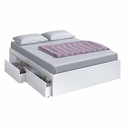 Home Habitdesign 006088BO - Cama con 4 cajones para somier 150 x 190