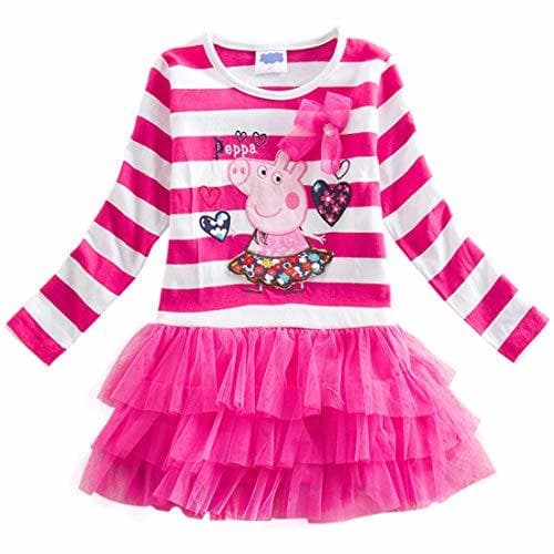 Place Uni-Wert Niñas Vestidos, Lindo Vestido T-Shirt Casual Algodón Dibujos Animados Falda Princesa