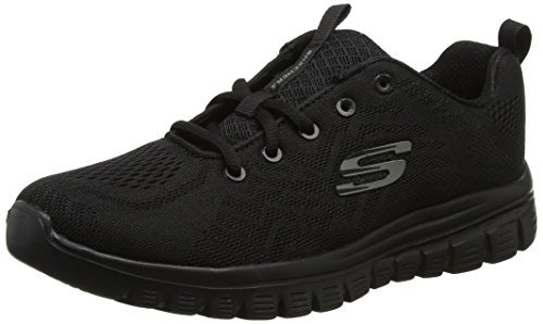 Moda Skechers Women 12615 Low-Top Trainers, Black