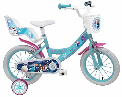 Place Denver Bike Frozen, 16" Niñas Ciudad 16" Acero Azul, Blanco bicicletta -