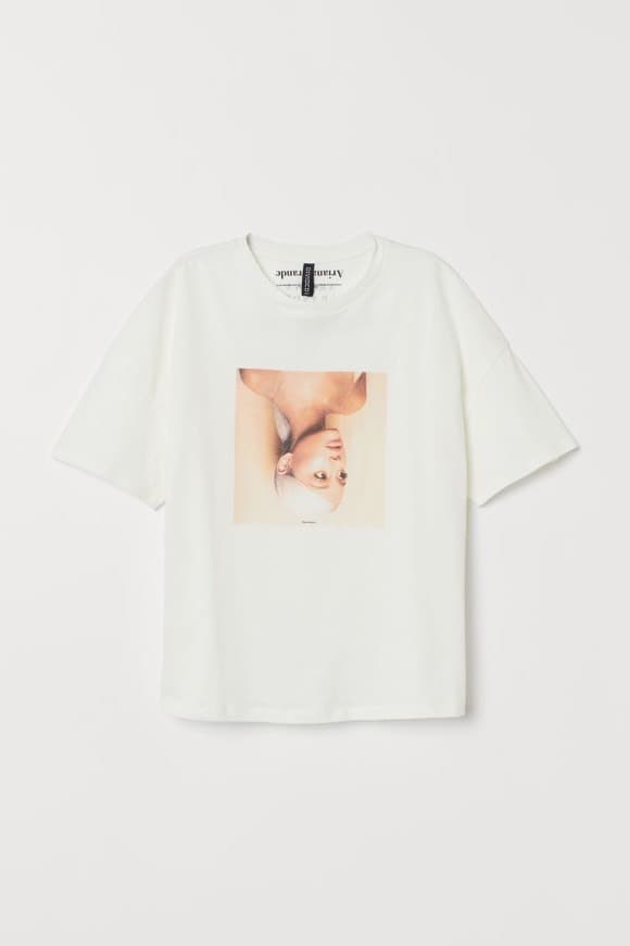 Fashion Printed T-shirt - White/Ariana Grande - Ladies | H&M GB