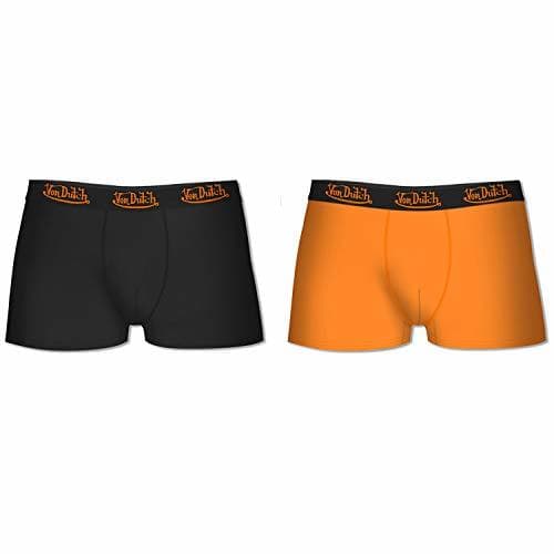 Producto Von Dutch T310-5-S Boxer Set 2pcs-Negro/Naranja-Microfibra