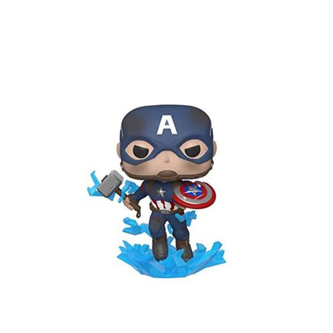 Game Funko- Pop Marvel: Endgame-Captain America w/BrokenShield & Mjolnir Capt A w/BrokenShield&Mjolnir Collectible