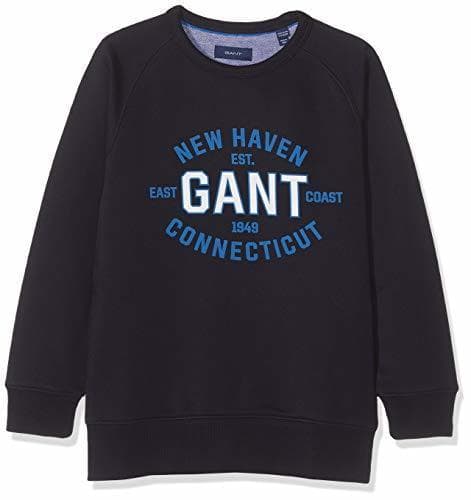 Fashion Gant D1 Logo C-Neck Sweat Sudadera, Azul