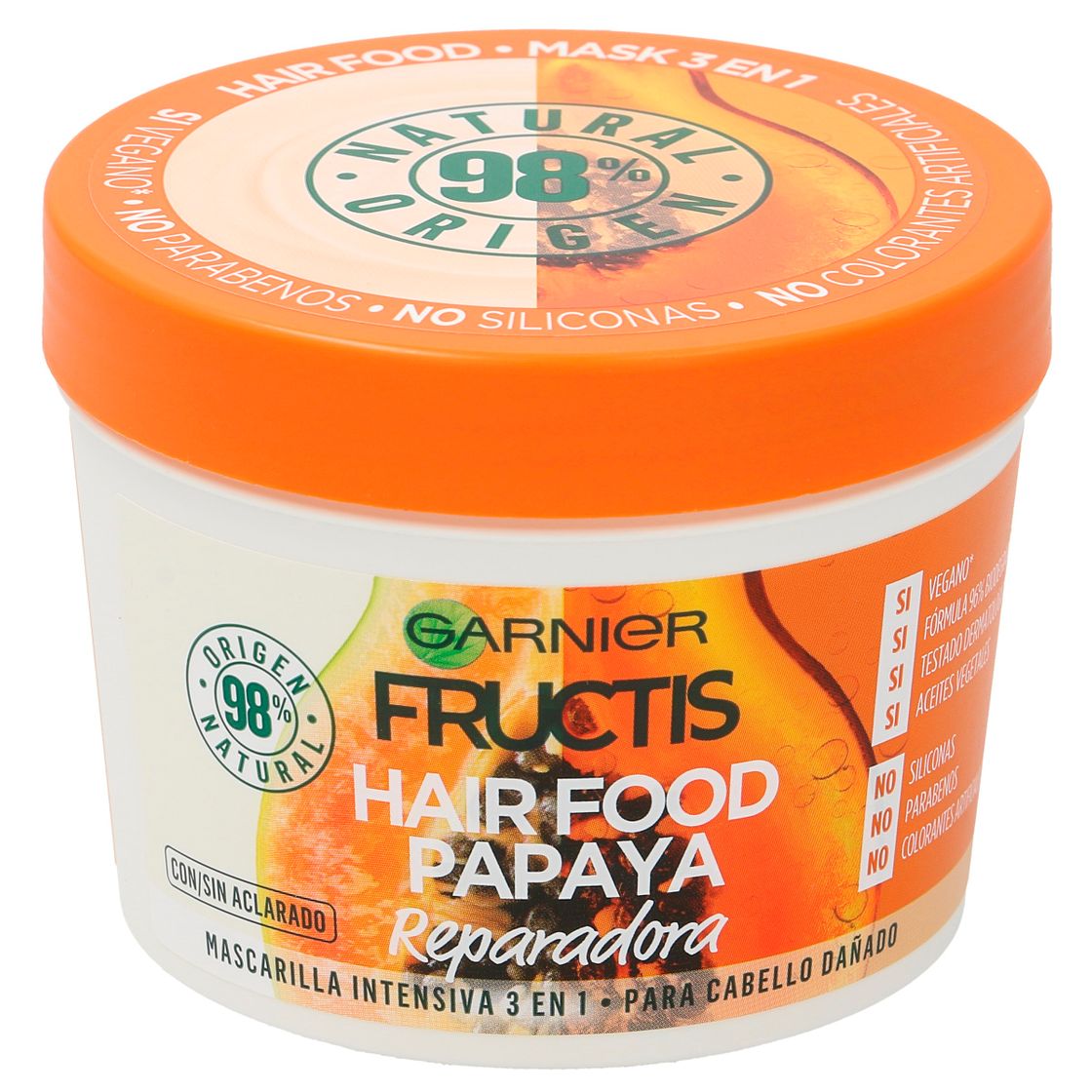 Belleza Garnier Fructis Hair Food Papaya Mascarilla 3 en 1