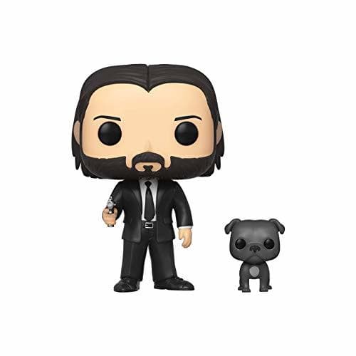 Juego Funko- Pop Movies Wick-John in Black Suit w/Dog Figura Coleccionable, Multicolor, Talla