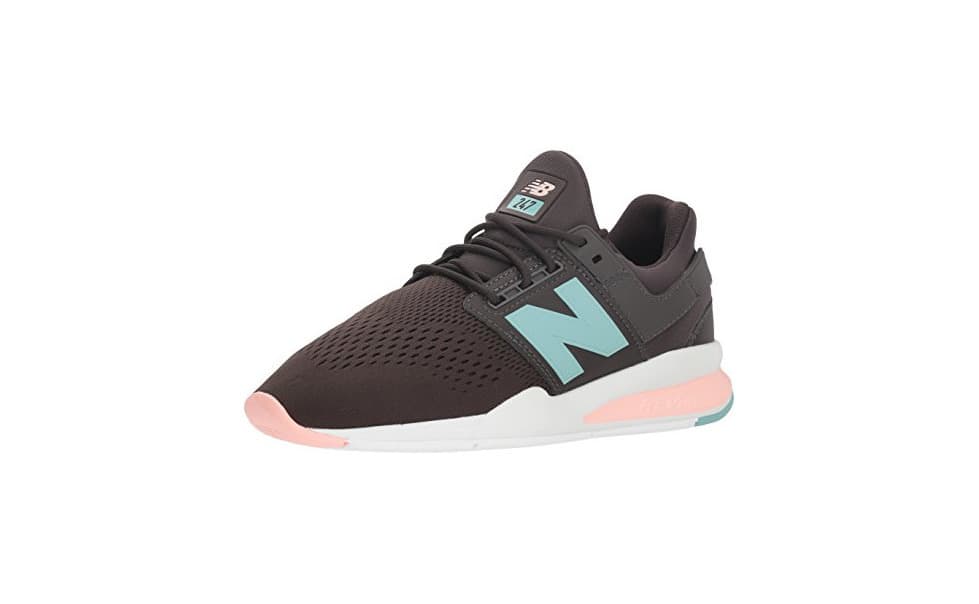 Moda New Balance Mujer Americano Gris/Himalayan Rosa 247 Sport Zapatillas-UK 7