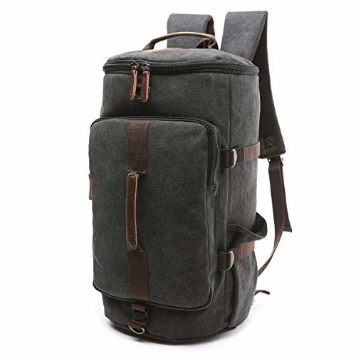 Lugar AHJSN Vintage Canvas Men Weekend Travel Backpack Messenger Shoulder Bags Convertible Travel