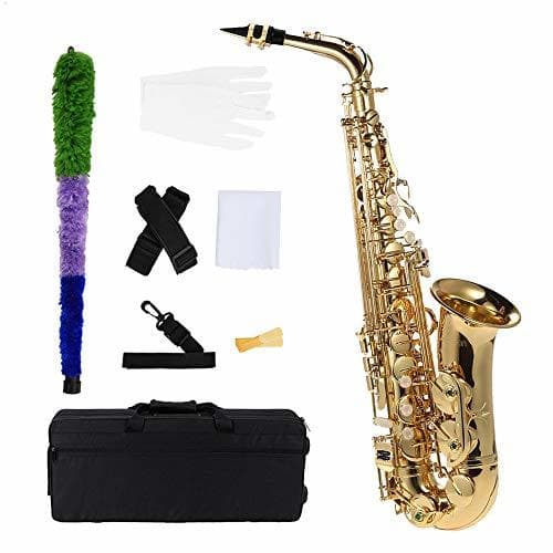 Product ammoon bE Alto Saxofon Latón Lacado Oro E Flat Sax 802 Clave