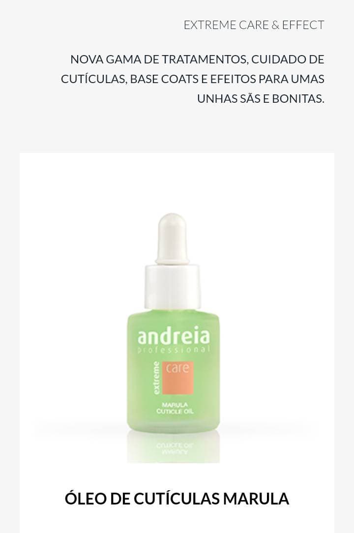 Producto Ótima gama de cuidados da unha