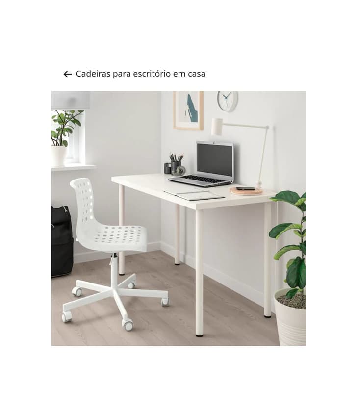 Producto Cadeira com rodas branca IKEA