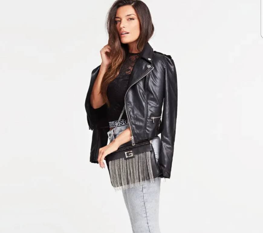 Fashion FIERCE FRINGE SILVER CLUTCH