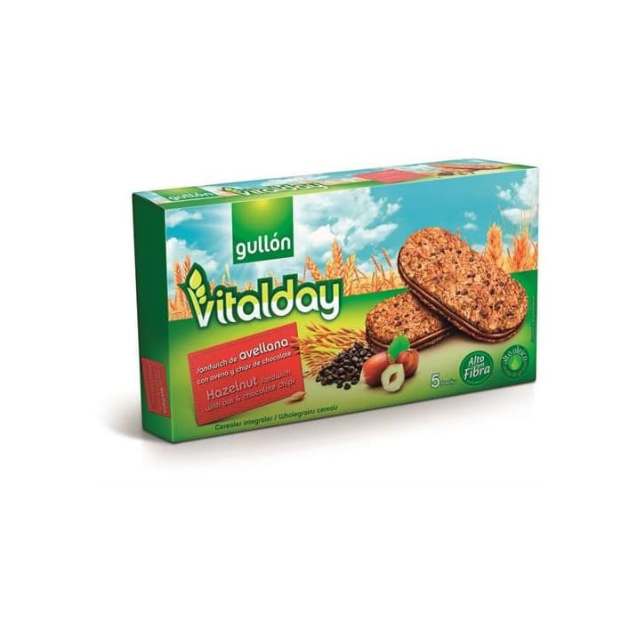 Product Bolachas Vitalday Recheio Avelã Gullón vegan 