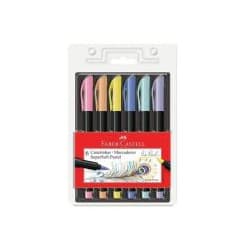 Producto 
Caneta Hidrográfica Supersoft Brush Pastel 6 Cores Faber Ca